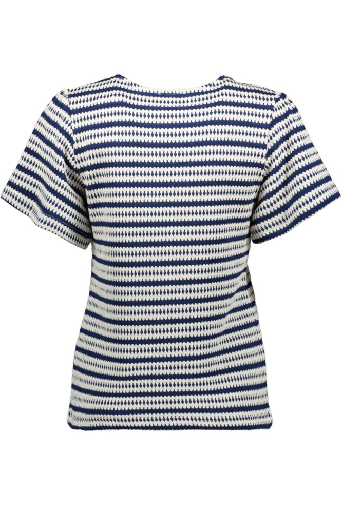 GESTRUCTUREERD T SHIRT 52420 20 Navy/White